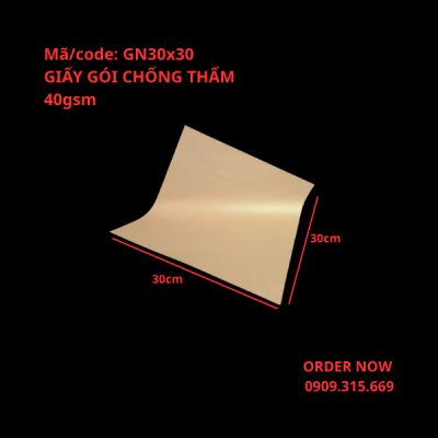 Giấy gói bánh hamburger màu nâu chống thấm dầu