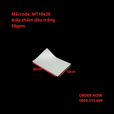 Giấy thấm dầu lót khay size 10x20cm