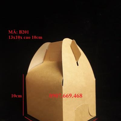 Hộp giấy đựng thực phẩm có tay cầm (Mã B201)