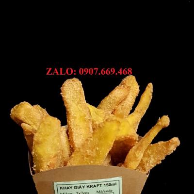 Ly giấy đáy xếp đựng khoai tây chiên