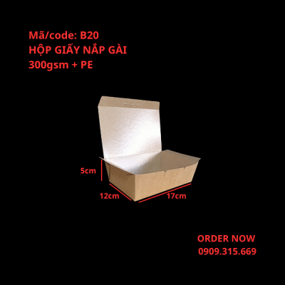 Hộp giấy đựng món ăn healthy