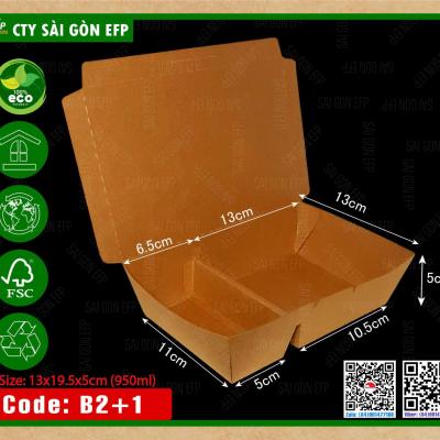 Hộp giấy có ngăn đựng cơm văn phòng