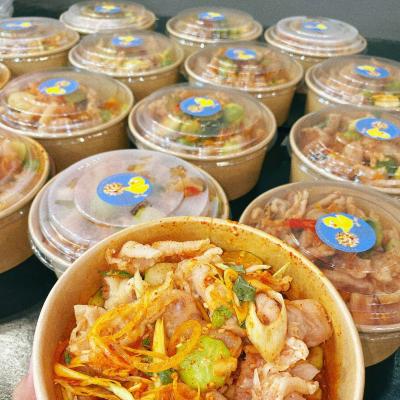 Tô giấy kraft 750ml đựng chân gà sả tắc