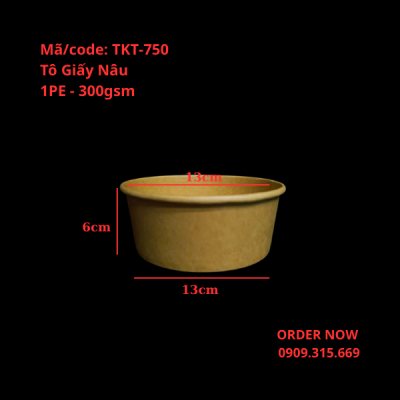 Tô giấy kraft đựng bánh