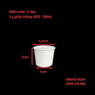 Tô Giấy – Chén Giấy Đựng Sữa Chua, Kem, Rau Câu, Nước Chấm