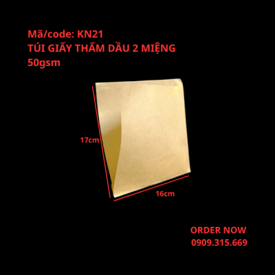 Túi giấy 2 miệng đựng bánh đồng xu