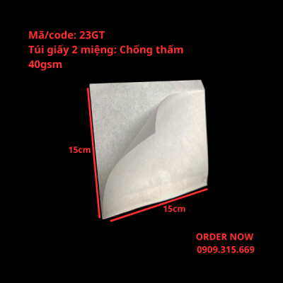Túi giấy 2 miệng đựng bánh donut chống thấm dầu