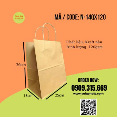 Túi giấy đựng hộp thực phẩm take away