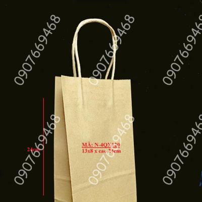 Túi giấy kraft nâu size mini đựng quà