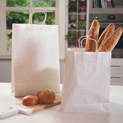 Túi giấy trắng đựng bánh có quai xách