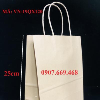 Túi giấy kraft đựng bánh mang đi có quai xách