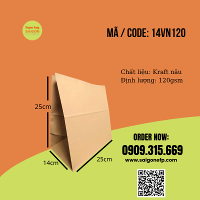 Túi giấy kraft đựng hạt ngũ cốc