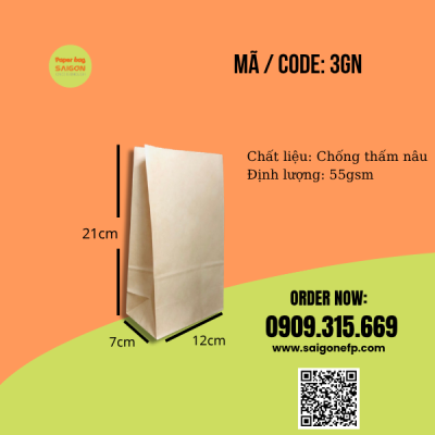 Túi giấy đựng gà rán chống thấm dầu