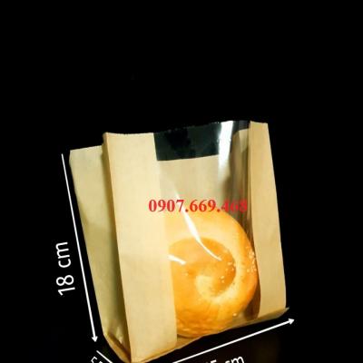 Túi giấy cửa sổ kiếng đựng bánh ngọt chống thấm