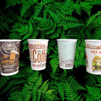 Ly giấy in sẵn hoa văn 480ml